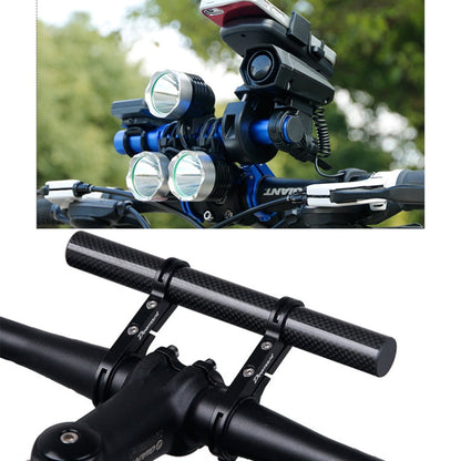 Staffa per torcia elettrica con telaio di estensione per manubrio in fibra di carbonio per bicicletta da montagna HLD-208, Carbon Fiber Black, Carbon Fiber Blue, Carbon Fiber Red