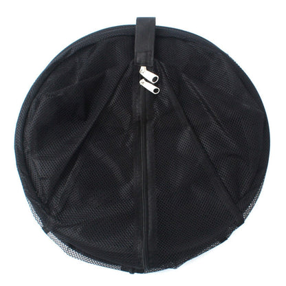 Stoviglie pieghevoli da campeggio per picnic, verdure, frutta, rete secca, rete sospesa per asciugapiatti (nero), Round drying net