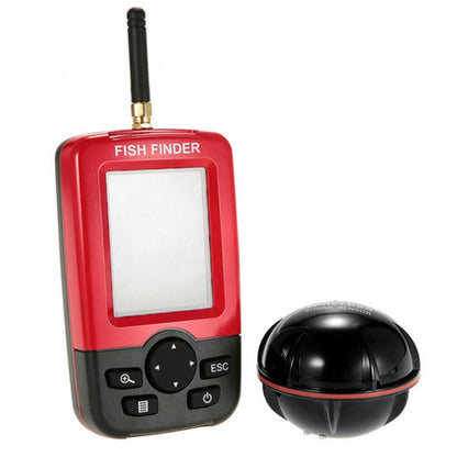 XJ-01 Rilevatore di pesci wireless Sensore sonar 125KHz Localizzatore di profondità 0,6-36 m Localizzatore di pesci con schermo LCD da 2,4 pollici e antenna, sensore di temperatura dell'acqua integrato, XJ-01