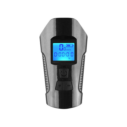 Faro per bicicletta a scatto impermeabile con ricarica USB da 350LM con funzione altoparlante e cronometro, Black, Blue, Red