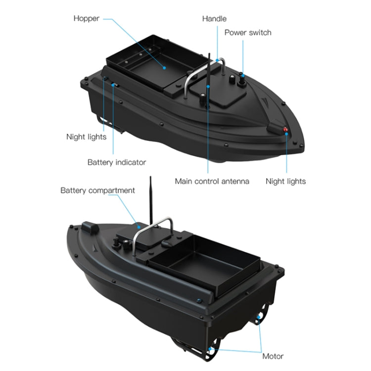 barca-da-pesca-con-esca-rc-per-esterni-con-doppio-motore-gps-d16b-spina-europea-d16b-gps-eu-plug-d16b-gps-us-plug - immagine 3