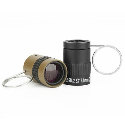 Mini telescopio tascabile in miniatura da 2,5x17,5 mm con fibbia per le dita, 2.5x17.5 Black, 2.5x17.5 Gold