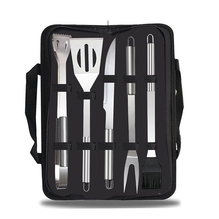 Set di stoviglie da esterno 5 in 1 Set di utensili da picnic per barbecue da campeggio, 5 in 1