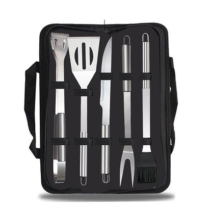 Set di stoviglie da esterno 5 in 1 Set di utensili da picnic per barbecue da campeggio, 5 in 1