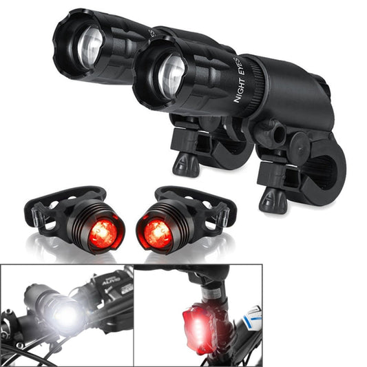 Faro per Mountain Bike 5W Ricaricabile con Zoom - Set di 2 Fari
