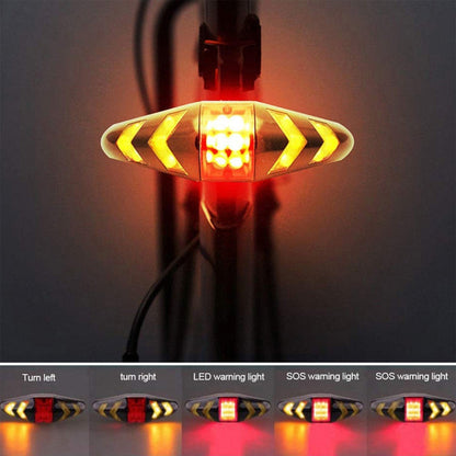 Luce posteriore per bicicletta, telecomando wireless intelligente, indicatore di direzione, USB Rechargeable