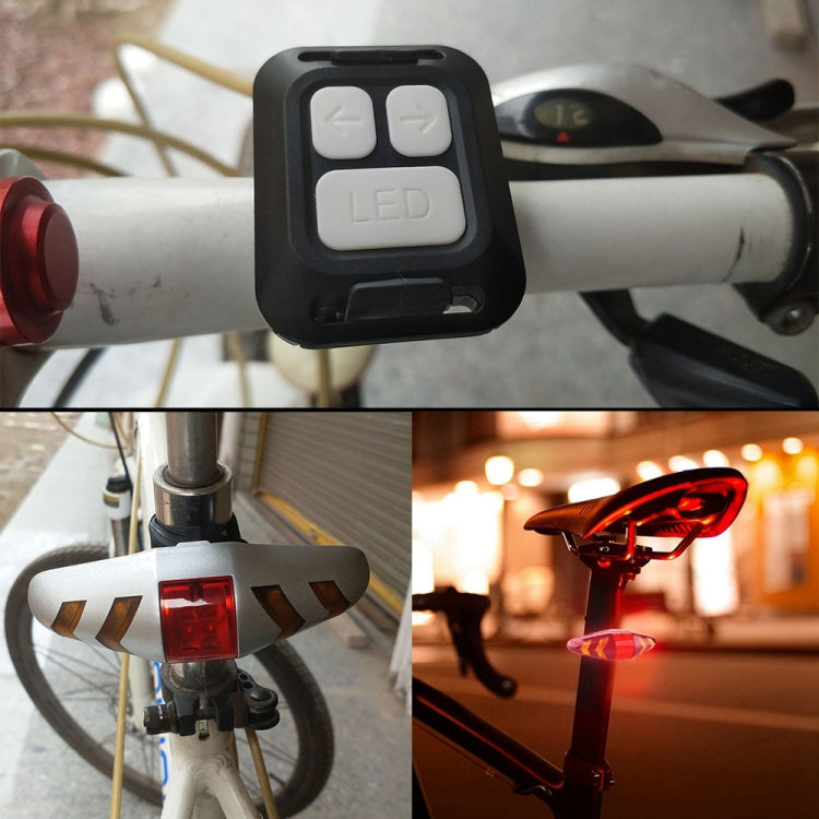 Luce posteriore per bicicletta, telecomando wireless intelligente, indicatore di direzione, USB Rechargeable