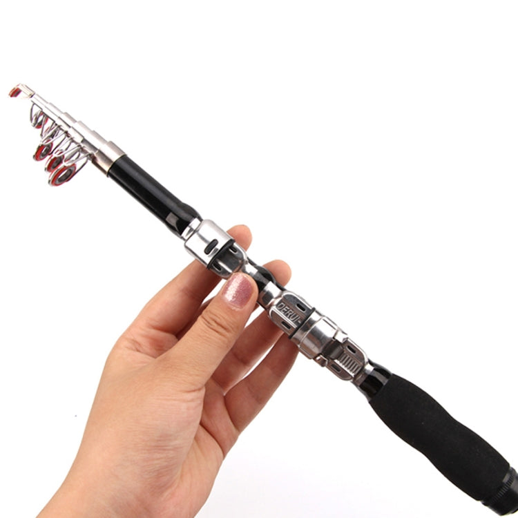 Mini canna da pesca telescopica portatile da pesca in mare da 36 cm, lunghezza estesa: 2,1 m, 2.1m