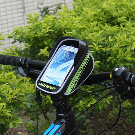 basecamp-bc-305-borse-per-cellulare-per-bicicletta-borsa-per-manubrio-con-telaio-anteriore-per-bici-da-strada-e-montagna-con-finestra-trasparente-e-visiera-parasole-per-smartphone-da-58-pollici-15x8-cm-e-inferiori-5-8-inch - immagine 1