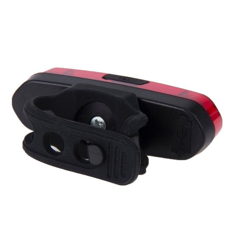Fanale posteriore LED ricaricabile USB AQY-096 IPX4 - Bianco/Rosso