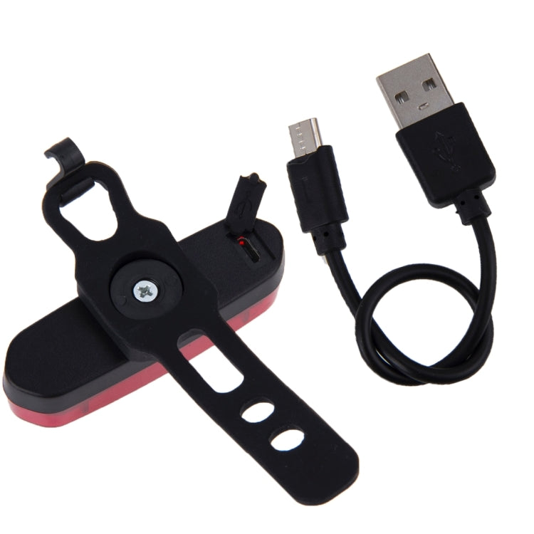 Fanale posteriore LED ricaricabile USB AQY-096 IPX4 - Bianco/Rosso