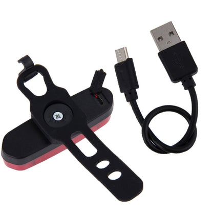 Fanale posteriore LED ricaricabile USB AQY-096 IPX4 - Bianco/Rosso