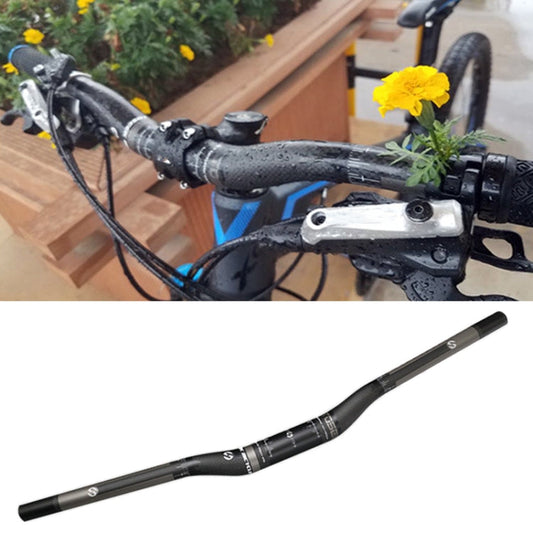 Manubrio piegato per bici da strada interamente in fibra di carbonio TOSEEK, dimensioni: 640 mm (opaco), 640mm
