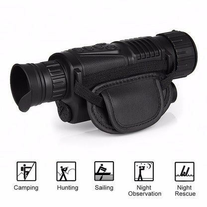 Telescopio monoculare digitale professionale con ricarica USB per visione notturna a infrarossi, P1-0540 Monocular Telescope