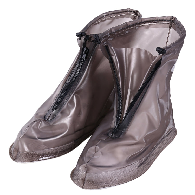 copriscarpe-con-suola-spessa-impermeabile-antiscivolo-in-pvc-moda-taglia-xl-size-xl - immagine 2