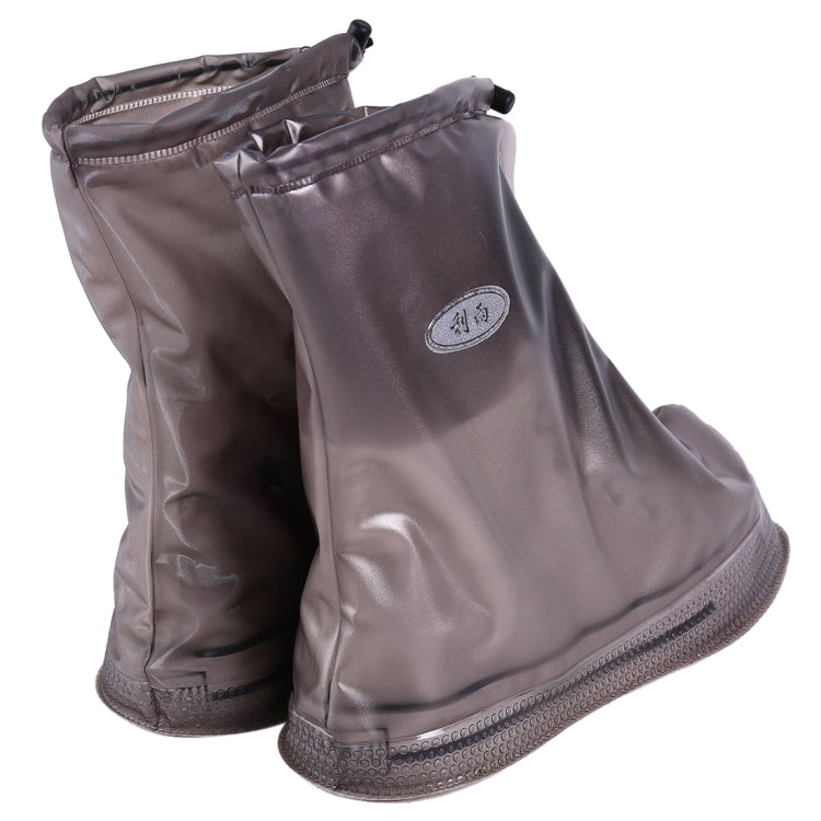 copriscarpe-con-suola-spessa-impermeabile-antiscivolo-in-pvc-moda-taglia-xl-size-xl - immagine 3