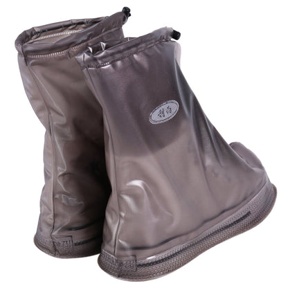 copriscarpe-con-suola-spessa-impermeabile-antiscivolo-in-pvc-moda-taglia-xl-size-xl - immagine 3