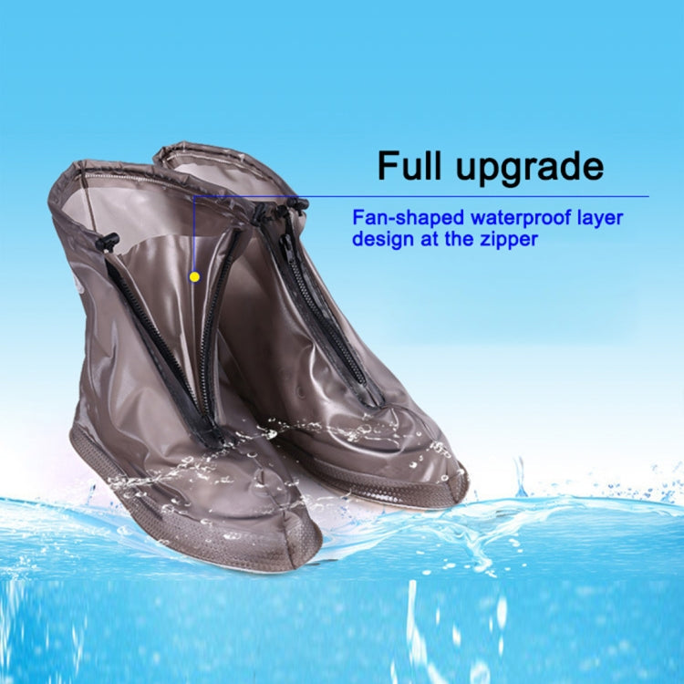 copriscarpe-con-suola-spessa-impermeabile-antiscivolo-in-pvc-moda-taglia-xl-size-xl - immagine 6