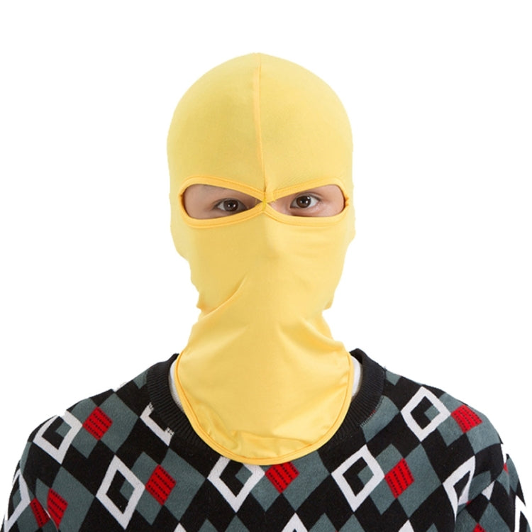Maschera per la testa da ciclismo a doppio foro in Lycra elastica unisex stile passamontagna, BT-11 Head Mask(Red), BT-04 Head Mask(White), BT-02 Head Mask(Yellow), BT-09 Head Mask(Black), BT-06 Head Mask(Coffee), BT-10 Head Mask(Dark Blue)