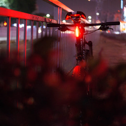 Fanale Posteriore Ricaricabile USB Rosso per Mountain Bike - Luce