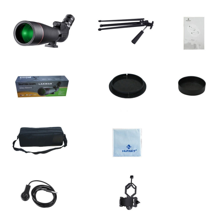 HTK-72 Telescopio monoculare con zoom per visione notturna ad alta definizione 20x-60x per campeggio all'aperto Birdwatching con treppiede, 20 x 60