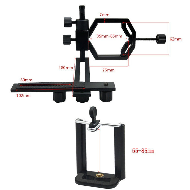 Supporto fotografico con telescopio Datyson 5P0010L, standard + 2 supporti per telefono, Standard + 2 Phone Holder