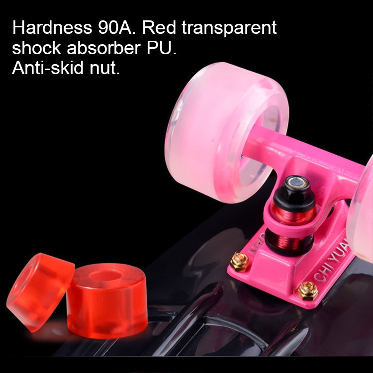 Skateboard a quattro ruote con inclinazione singola per monopattino a piastra a pesce brillante con ruota da 72 mm