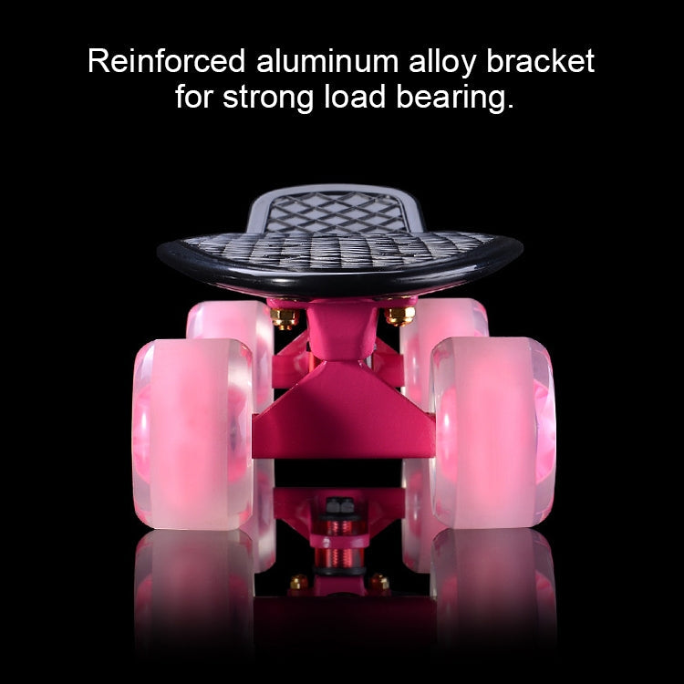 Skateboard a quattro ruote con inclinazione singola per monopattino a piastra a pesce brillante con ruota da 72 mm