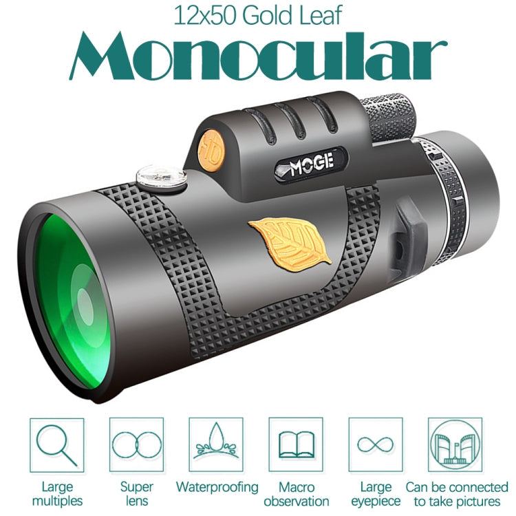 Telescopio Monoculare Moge 12x50 HD – Visione Notturna Professionale con Treppiede