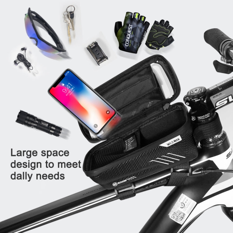 WILD MAN E2 Borsa anteriore impermeabile Set di telefoni cellulari MTB Borsa per tubo per bicicletta Accessori per l'equitazione, E2 (Red), E2 (Black)