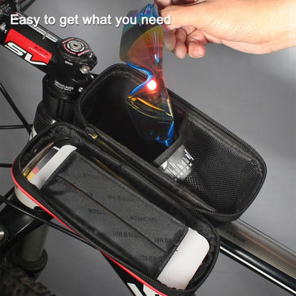WILD MAN E2 Borsa anteriore impermeabile Set di telefoni cellulari MTB Borsa per tubo per bicicletta Accessori per l'equitazione, E2 (Red), E2 (Black)