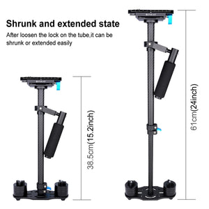 Stabilizzatore Portatile in Fibra di Carbonio PULUZ (38,5-61 cm) per Video e Fotografia