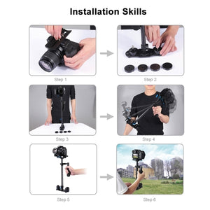Stabilizzatore Portatile in Fibra di Carbonio PULUZ (38,5-61 cm) per Video e Fotografia