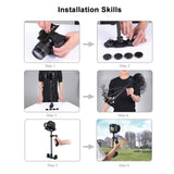 Stabilizzatore Portatile in Fibra di Carbonio PULUZ (38,5-61 cm) per Video e Fotografia