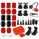PULUZ 53 in 1 Kit di Accessori Ultimate Combo per GoPro, DJI Osmo Action, Insta360 – Fascia Toracica, Supporti e Accessori per Fotocamere Sportive