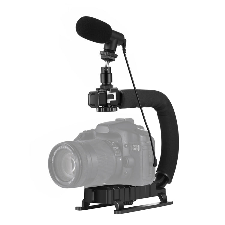 PULUZ U/C-förmiger tragbarer DV-Halterungsstabilisator + Mikrofon-Kit für...