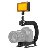 Tragbarer DV-Halterungsstabilisator PULUZ U/C-Form + Studiolicht-Kit