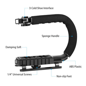 Tragbarer DV-Halterungsstabilisator in U/C-Form von PULUZ + Studiolicht ...