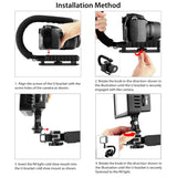 Tragbarer DV-Halterungsstabilisator in U/C-Form von PULUZ + Studiolicht ...