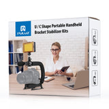 Tragbarer DV-Halterungsstabilisator in U/C-Form von PULUZ + Studiolicht ...