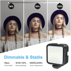 Tragbarer DV-Halterungsstabilisator in U/C-Form von PULUZ + Standlicht-Kit