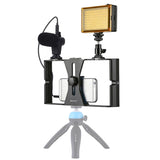 PULUZ 3-in-1-Vlogging-Live-Übertragungs-LED-Selfie-Licht-Videoausrüstungsset...