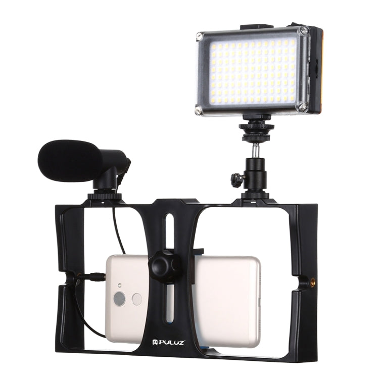 PULUZ 3-in-1-Vlogging-Live-Übertragungs-LED-Selfie-Licht-Videoausrüstungsset...