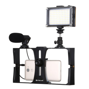 PULUZ 3-in-1-Vlogging-Live-Übertragungs-LED-Selfie-Licht-Videoausrüstungsset...