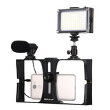 PULUZ 3-in-1-Vlogging-Live-Übertragungs-LED-Selfie-Licht-Videoausrüstungsset...