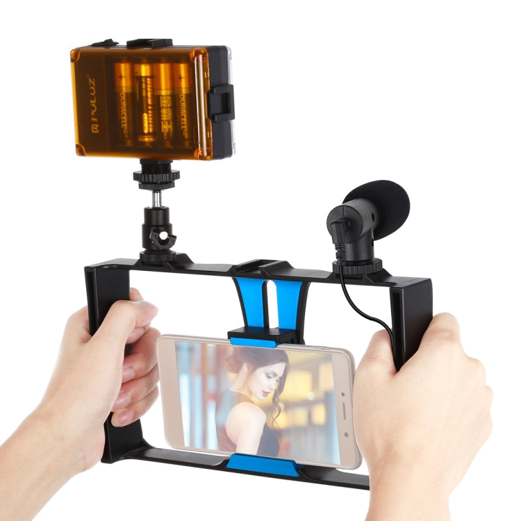 PULUZ 3-in-1-Vlogging-Live-Übertragungs-LED-Selfie-Licht-Videoausrüstungsset...