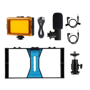 PULUZ 3-in-1-Vlogging-Live-Übertragungs-LED-Selfie-Licht-Videoausrüstungsset...