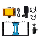 PULUZ 3-in-1-Vlogging-Live-Übertragungs-LED-Selfie-Licht-Videoausrüstungsset...