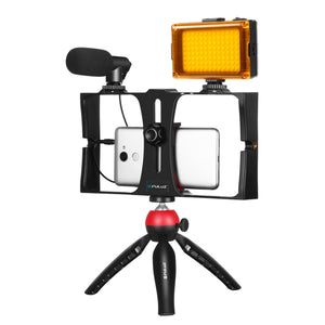 PULUZ 4-in-1-Vlogging-Live-Übertragungs-LED-Selfie-Licht-Videoausrüstungsset...