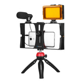 PULUZ 4-in-1-Vlogging-Live-Übertragungs-LED-Selfie-Licht-Videoausrüstungsset...
